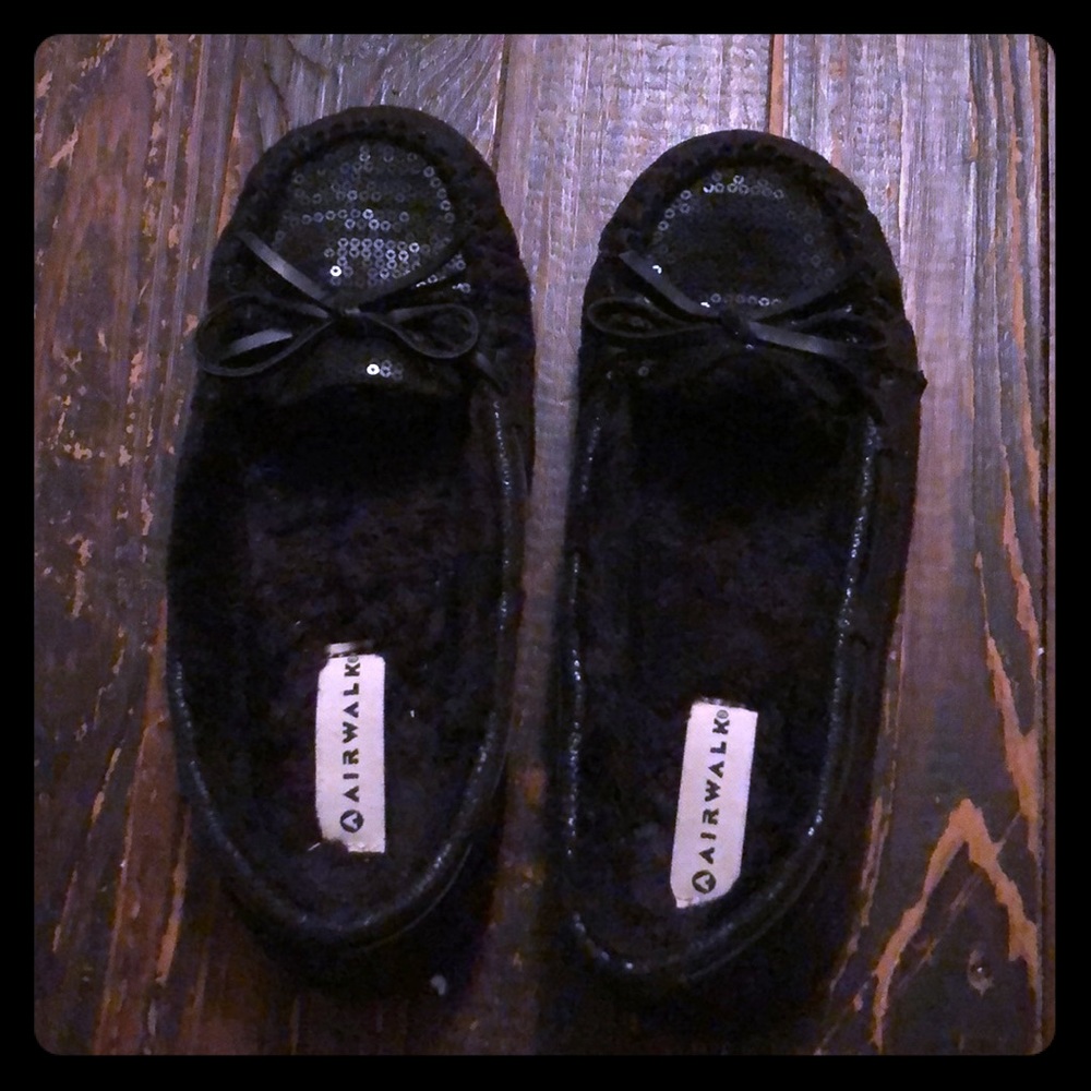 Airwalk black sequin flats